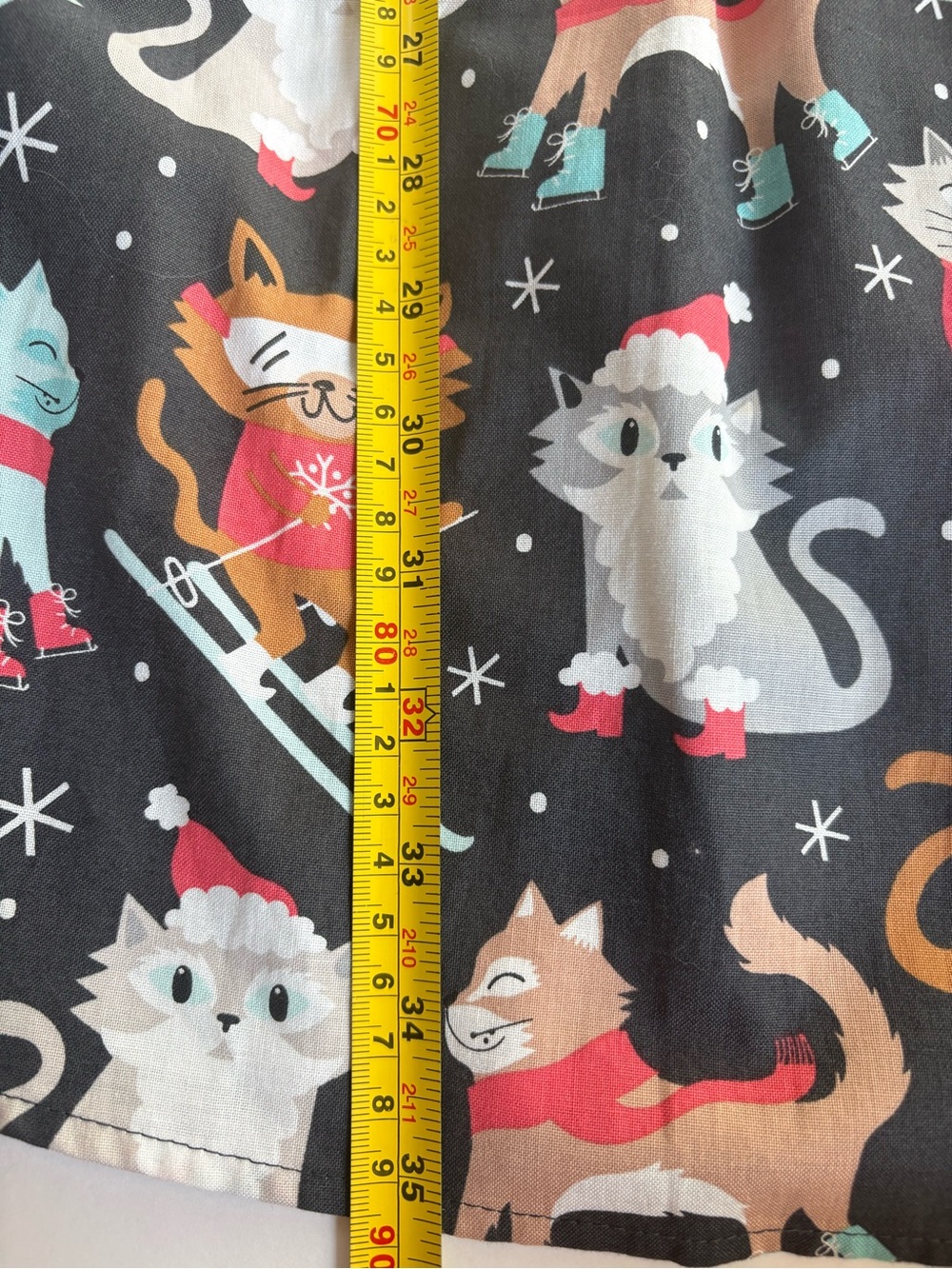 Retrolicious fit & flare party cats cotton dress cats skiing and snowboarding - Picture 16 of 16